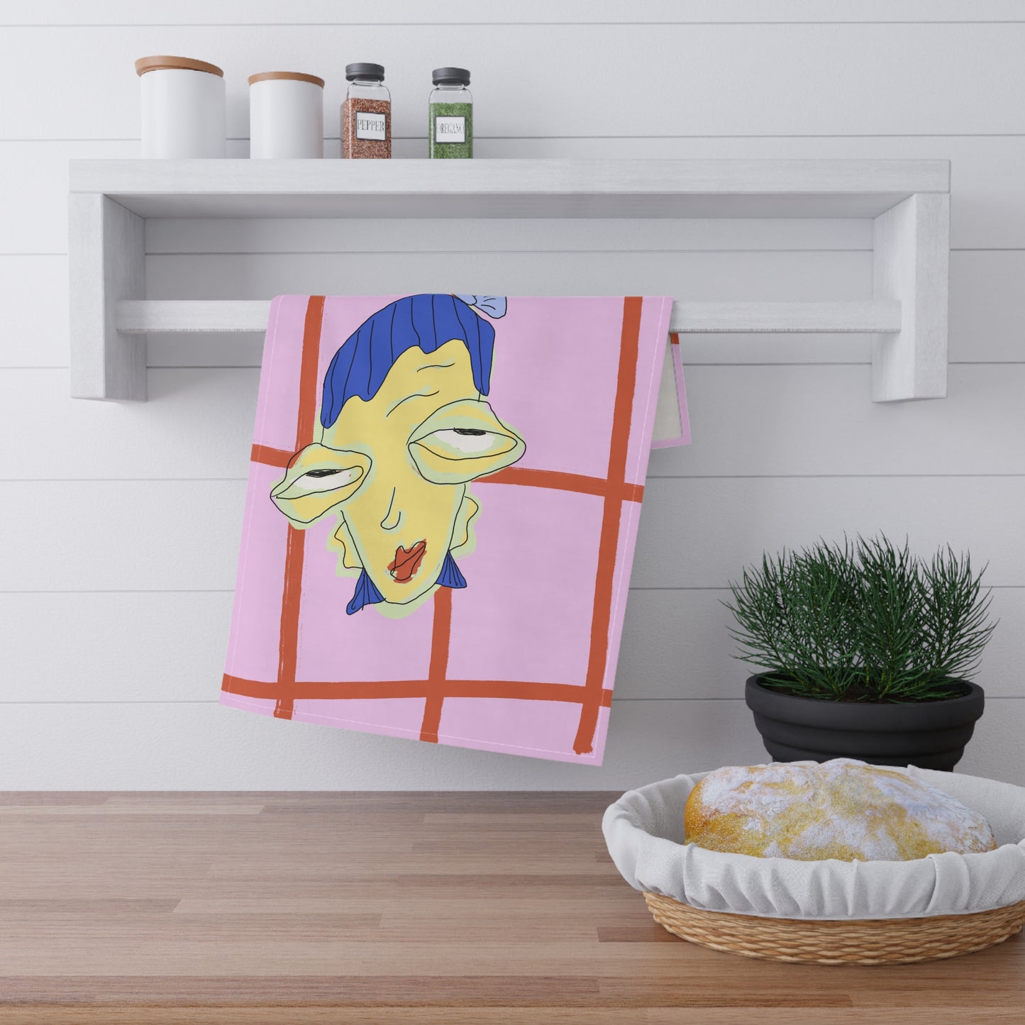 little bow freak - tea towel