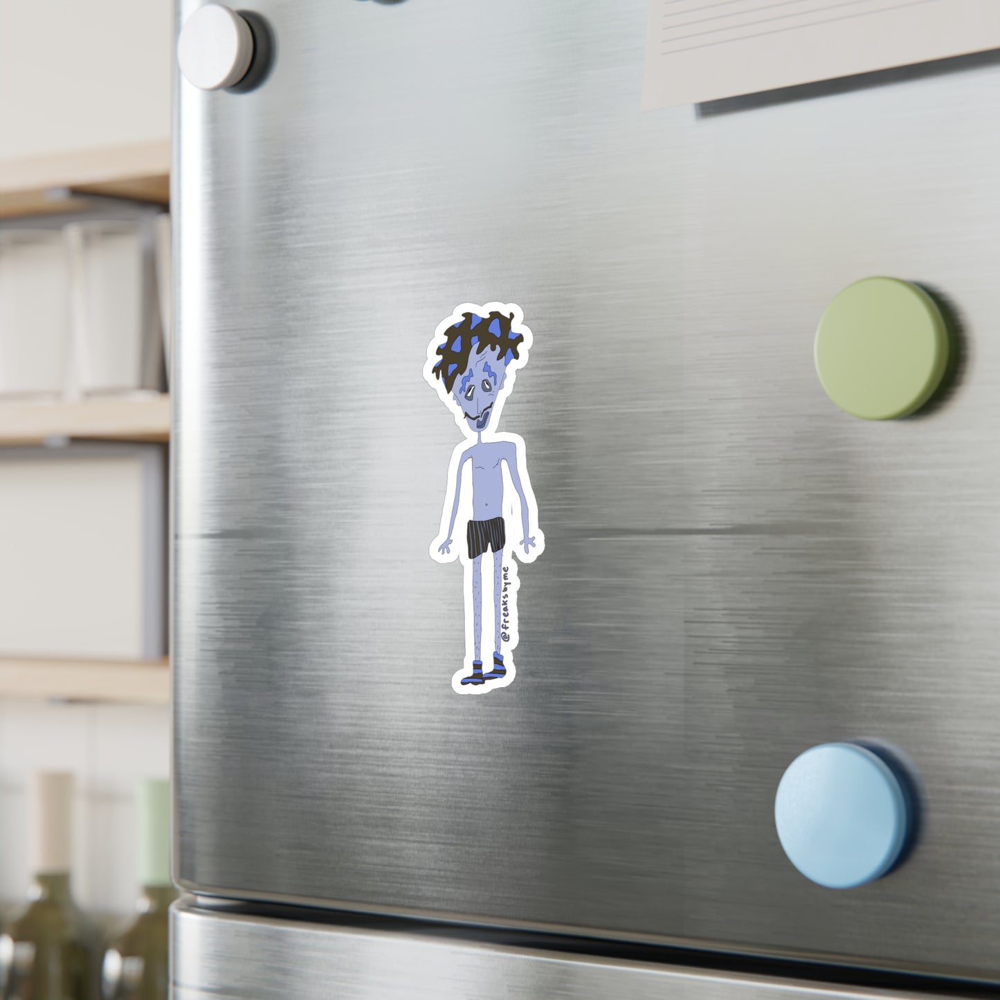 blue boy freak - sticker