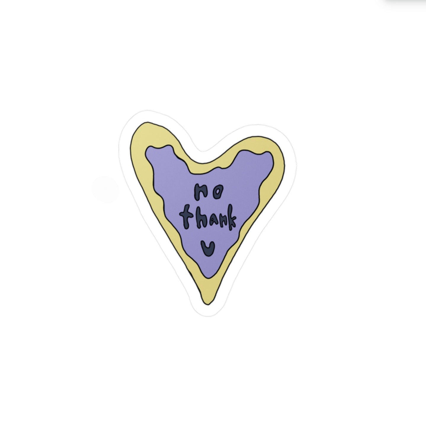 no thank u - sticker