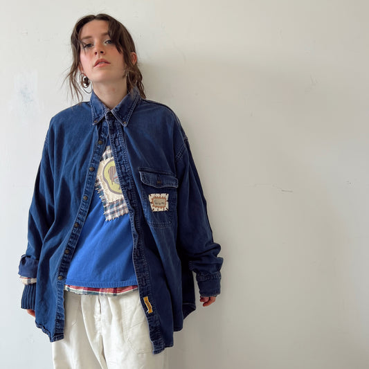 long sleeve jean shirt