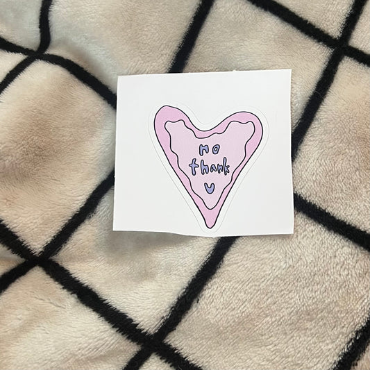 no thank u - sticker