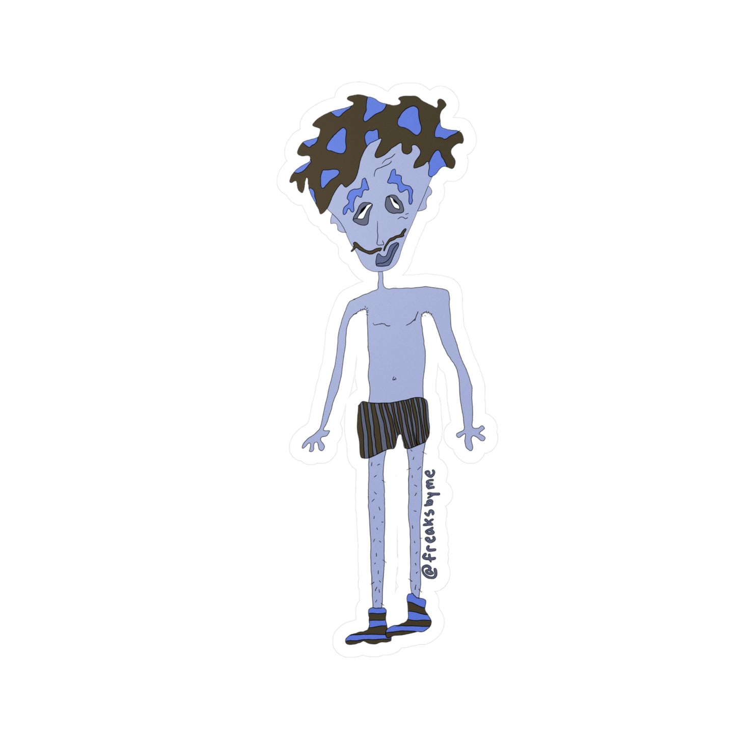 blue boy freak - sticker