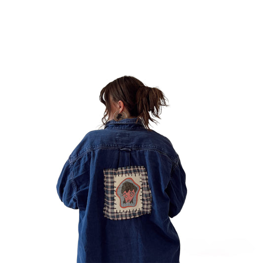 long sleeve jean shirt